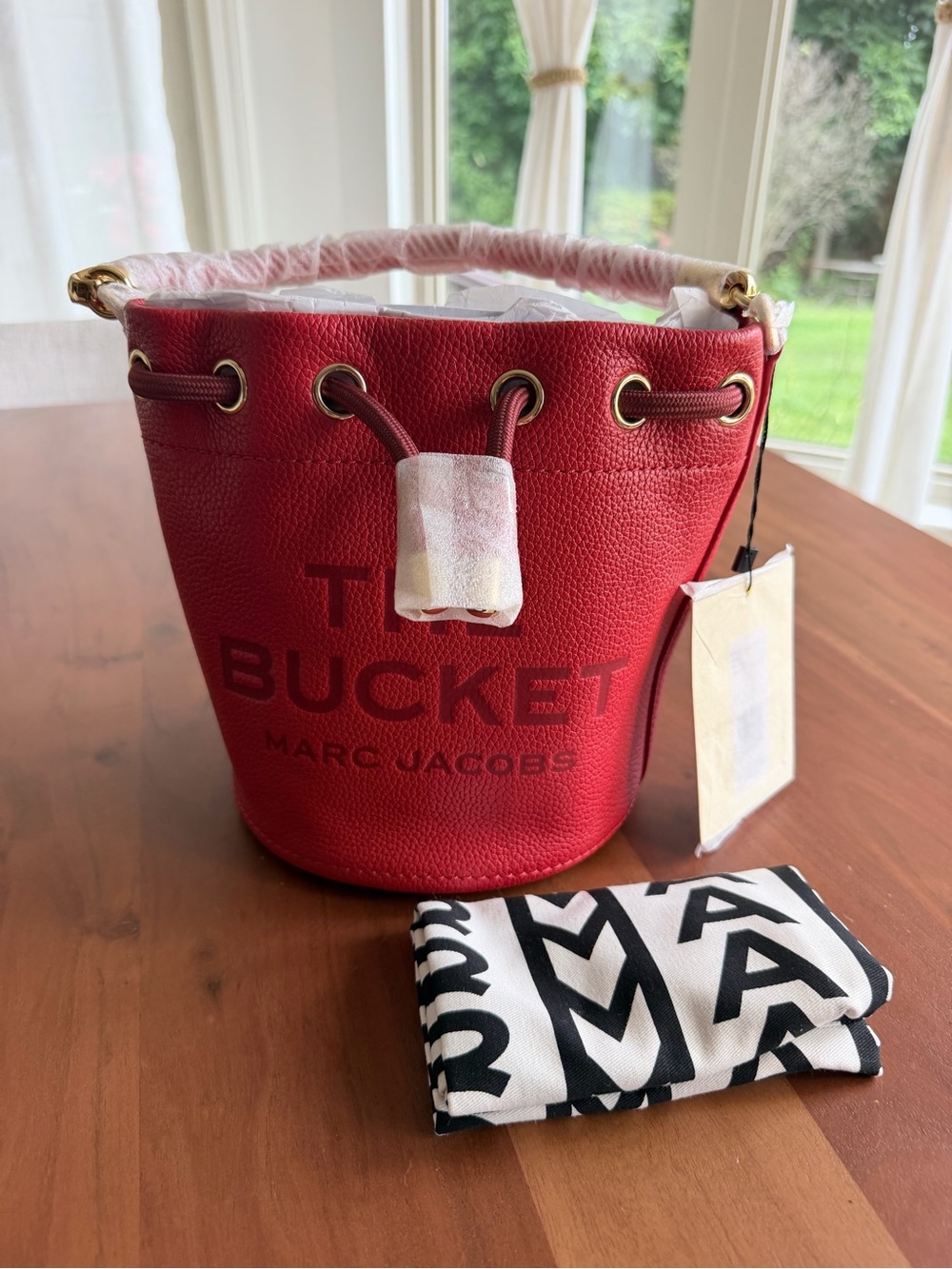 ❤️ NWT Marc Jacobs The Bucket Bag True Red Full Grain Leather • $395 MSRP